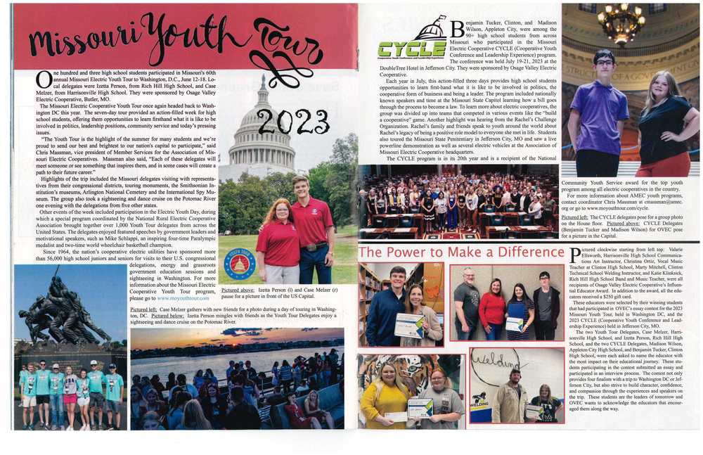 Missouri Electric Cooperative Youth Tour