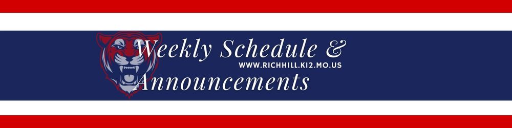 Weekly Schedule 9.4.2023