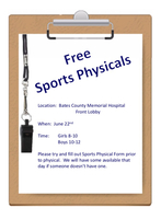 Free Sports Physicals