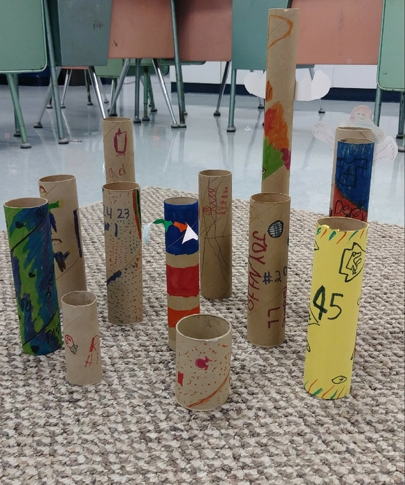 Ms. Ackerman's 5th grade class enjoyed decorating totem poles and teepees with symbols representing their personal interests and inspirations! 