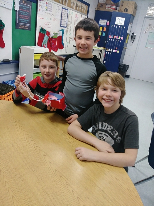 Ms. Ackerman's class did a STEM project, their job was to redesign Santa's Sleigh and make sure it could hold 5 presents! They were only allowed to use a certain list of supplies!! 🎅